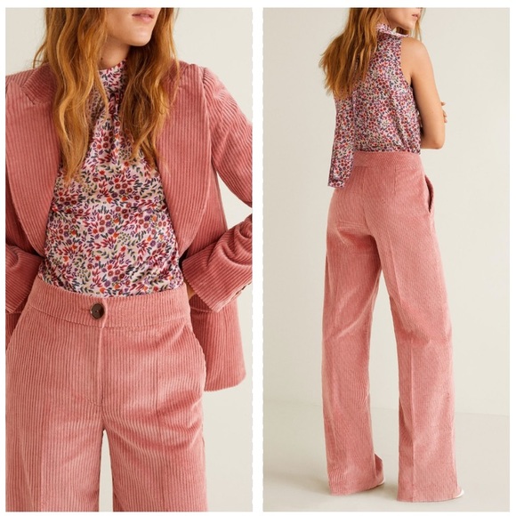 LAST🛍 MANGO wide leg corduroy pants bloggers fav - Picture 3 of 8